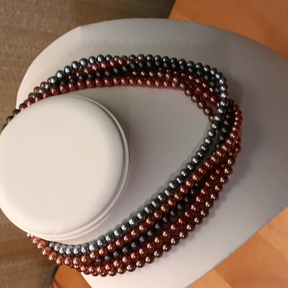 Vintage 5-Strand Pearl Necklace U144 - Picture 5 of 14